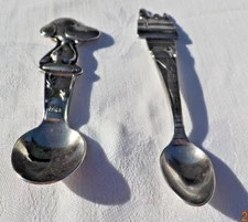 Snoopy Silverplate Infant Feeding Spoon and Baby Spoon by Lunt  Korea