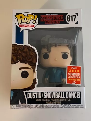 Funko Pop! Stranger Things DUSTIN SNOWBALL DANCE 2018 Summer Con VAULTED #617