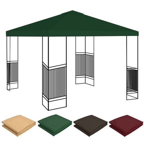 10'x10' Waterproof Gazebo Top Replacement Canopy Sunshade Patio Garden Cover - Picture 3 of 23