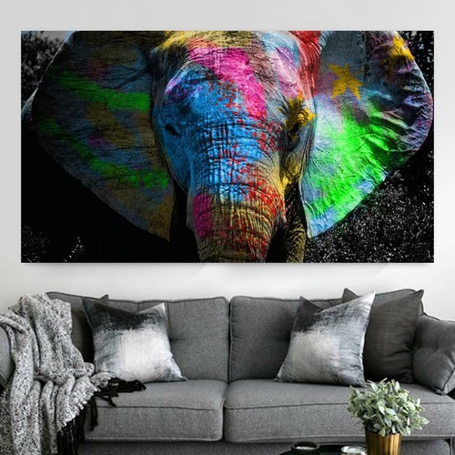 Colorful Elephant Wall Art - Picture 4 of 6
