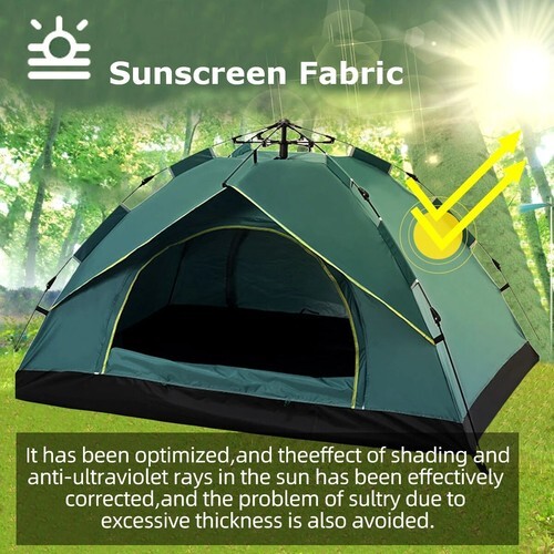 3-4 Person Pop Up Tents Waterproof Windproof Instant Tent for Camping Hiking - Picture 3 of 14
