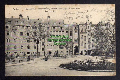 123466 AK Berlin 1909 St. Hedwigs Krankenhaus Grosse Hamburger Str. 5 - 11 Hof
