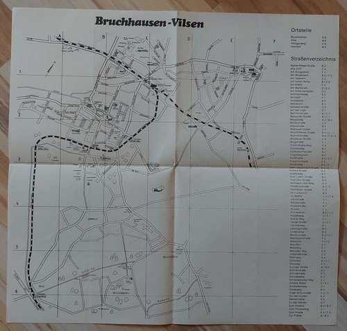 Brochure map town plan 1982 Bruchhausen-Vilsen proof of room Dille Homfeld - Picture 4 of 7