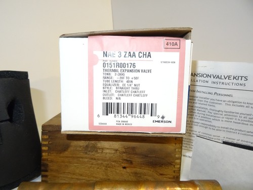 Emerson Thermal Expansion Valve Kit 0151R00176 NAE 3 ZAA CHA 410a (3-Ton) - Picture 3 of 6