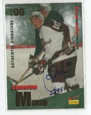 1995 Signature Rookies Cameron Mann AUTO #ed 2895/4500 BRUINS