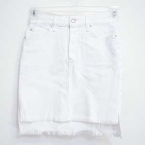 Joe/'s Jeans Womens White Pencil Frayed Hem Daytime Denim Skirt 24 BHFO 0476