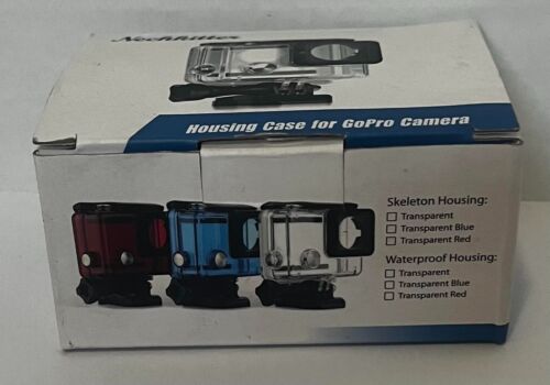 gopro case, tinted blue hard plastic, new used - Picture 2 of 4