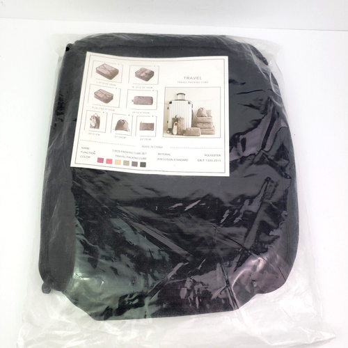 Unbranded Black Organize Storage 7 Piece Travel Packing Cube Set - Picture 1 of 4
