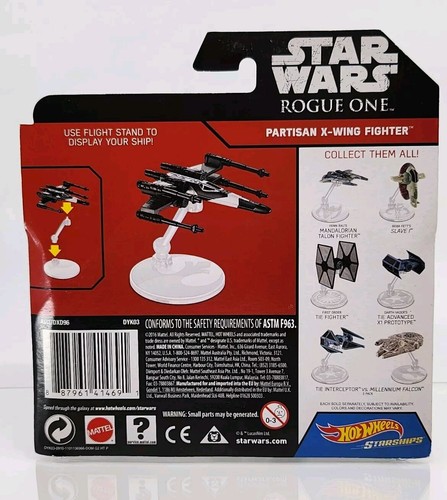 Hot Wheels Starship STAR WARS Die-Cast ROUGE ONE™ Partisan X-Wing Fighter - Picture 7 of 7
