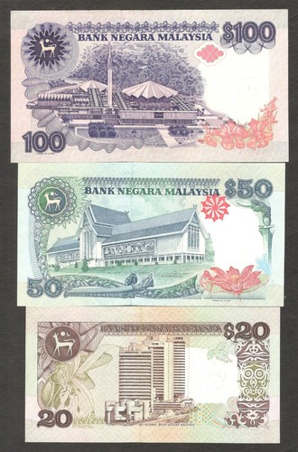 Set 6 Pcs Malaysia 1 5 10 20 50 100 Ringgit 1989 - 1995 High Grade Read Desc. - Picture 4 of 6