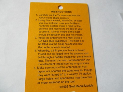 Antenas de TV de techo Gold Medal Modelos # 160-21 5 estilos escala N - Imagen 4 de 4