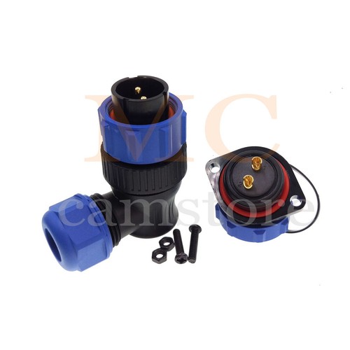 Enchufe de codo y conector de enchufe 30A impermeable de montaje en panel WEIPU SP21 - Imagen 8 de 9