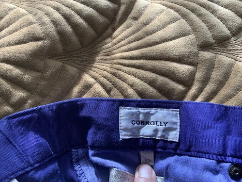 Connolly England Mens Purple Jeans EU52 UK 35 X 32 Made In Italy RRP £395 - Picture 2 of 12