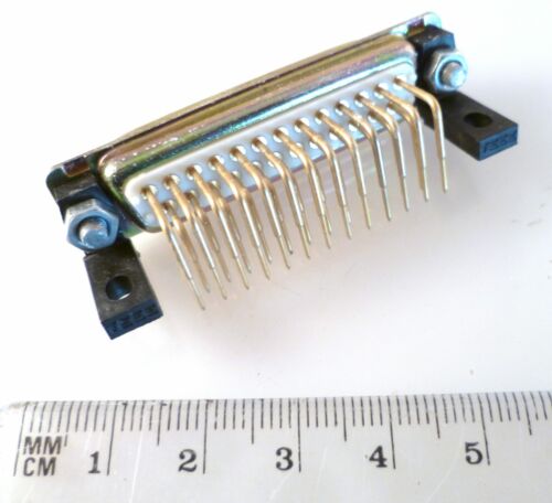 TEEE NBY25S2A1K 25 vías tipo D zócalo ángulo recto montaje PCB pasadores dorados OM0256G - Imagen 2 de 4
