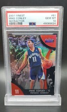 2007-08 Topps Finest Refractor Mike Conley #61 Rookie RC PSA 10 Gem Mint Memphis