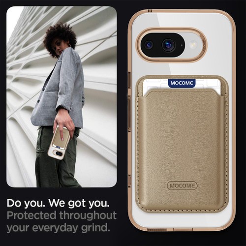 Funda de teléfono resistente transparente con ranuras para tarjetas desmontables seguras para Google Pixel 9A Mag - Imagen 67 de 71