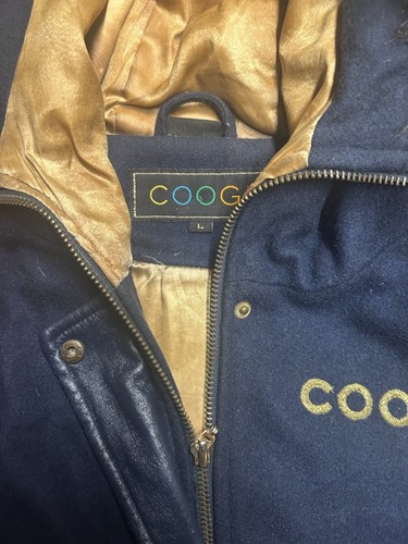 Coogi Parka Faux Fur Tartan Pattern Jacket Blue Women's Large - Picture 3 of 4