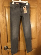 Levi  s Girls Jeans In Gray  Denim Legging Grey Stitch  10 Regular NWT