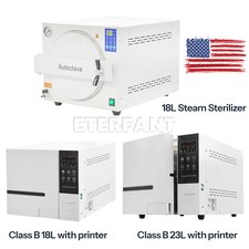 Dental Autoclave Steam Sterilizer Class B/N Medical Sterilization 18L/23L