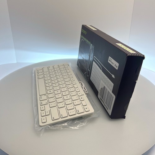 Omars MFI Certified iPad Wired Keyboard Plug-On-Go Keyboard with 8-pin Lightning - Photo 6/24