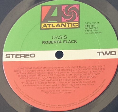 ROBERTA FLACK - OASIS 1988 ATLANTIC 81916-1 AUS VINYL - Foto 4 di 4