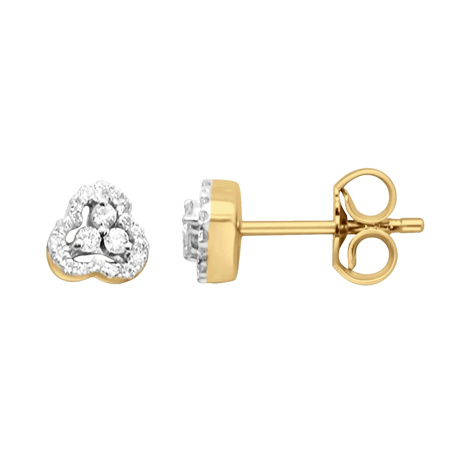 Pendientes de moda de circonitas cúbicas enchapados en oro multicolor