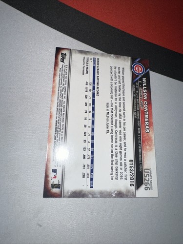 2016 Topps Update Gold 0153/2016 Willson Contreras #US266 Rookie RC - Picture 5 of 8