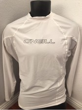 O'Neill Rash Guard Women's Sz M Long Sleeve Skins UPF 50 Surf Beach Shirt White