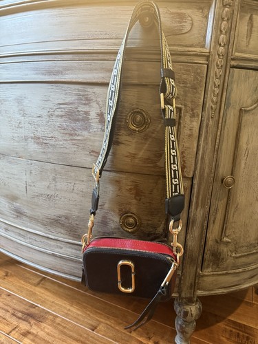 Borsa a tracolla MARC JACOBS per fotocamera istantanea nera rossa in pelle multicolore - Foto 2 di 21