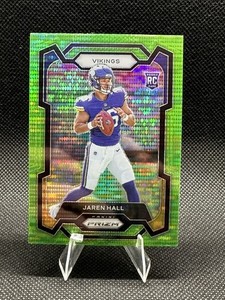 2023 Panini Prizm Neon Green Pulsar #367 Jaren Hall Minnesota Vikings