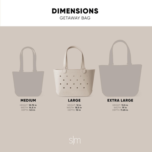 Beach Bag Rubber Tote | Waterproof Large Tote Bag with Zipper Pocket for Beac... - Picture 3 of 8