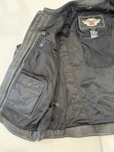 Harley Davidson Herren ROADWAY Lederjacke 3XLBlack RN 103819 Orange XXXL - Bild 12 von 19