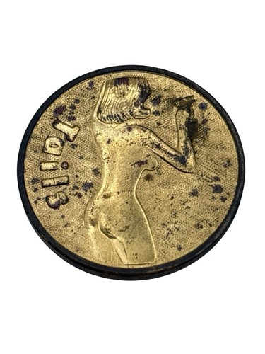 De Colección Cabezas Traviesas o Colas Moneda Ficha Risque Erótica Desnudo Ficha Angustiada Antigua - Imagen 4 de 6