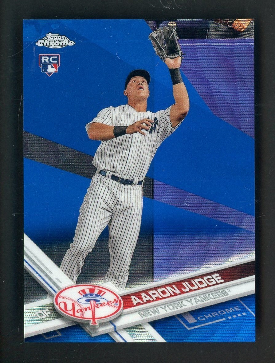 2017 Topps Chrome Blue Wave Refractor #169 Aaron Judge Yankees RC Rookie 41/75