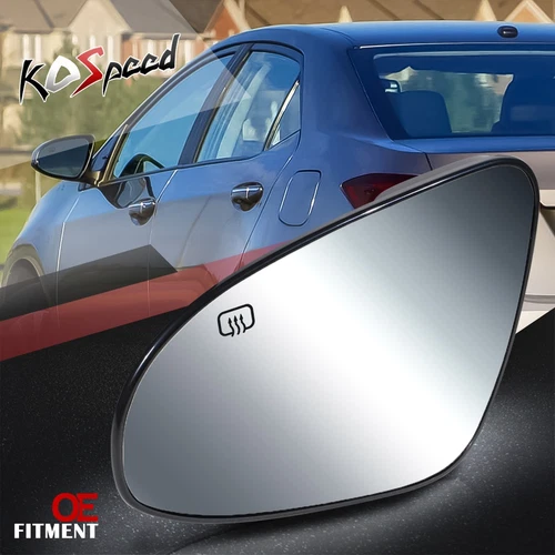 Left Driver Side Powered Heated Rear View Mirror Glass for 14-19 Toyota Corolla