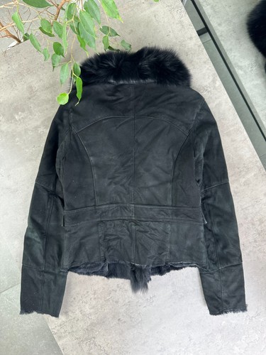 Chaqueta vintage de piel de oveja con piel para mujer talla S - Imagen 9 de 12