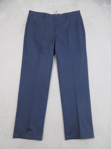Jos A Bank Reserve Pants Mens 36x30 Blue Tailored Fit Stretch Dress Chinos - Picture 1 of 19
