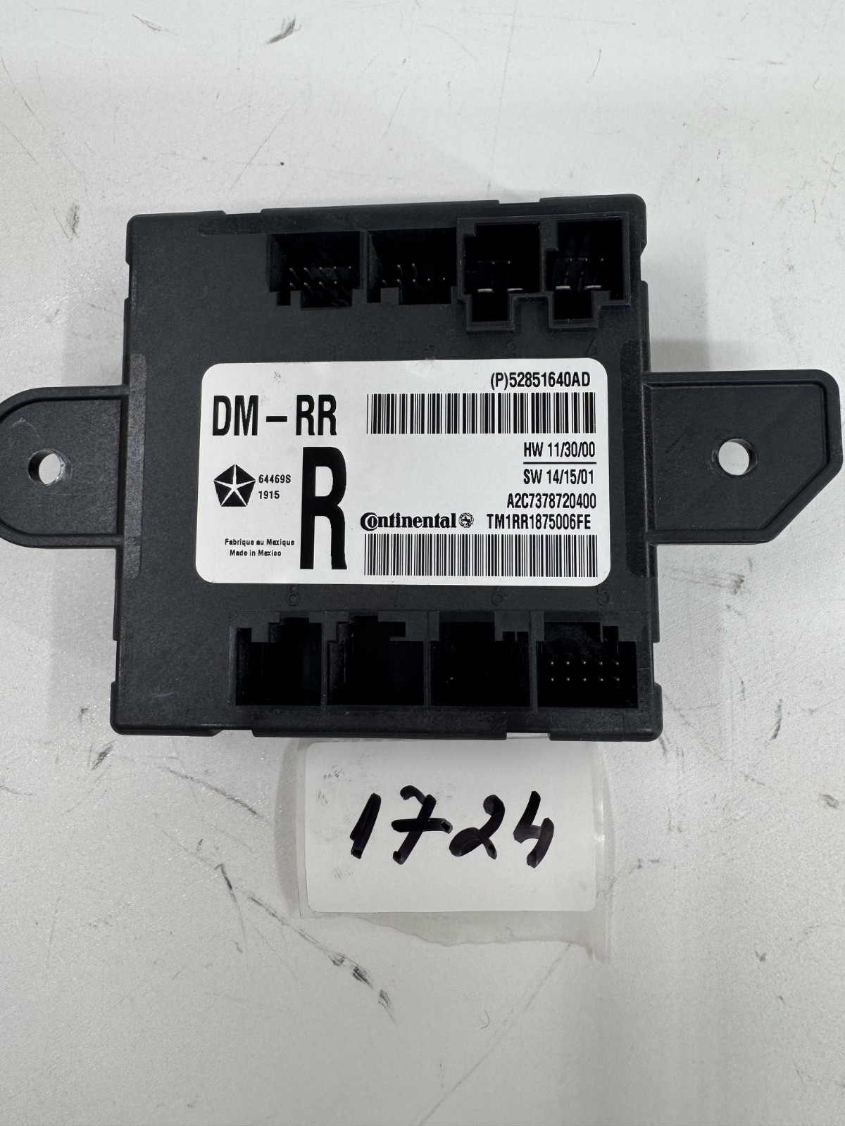MASERATI GHIBLI 2016 M157 Rear Right Door Control Unit A2C7378720400 P52851640AD