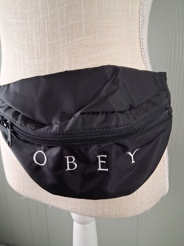 OBEY Bauchtasche Commuter Gürteltasche schwarz verstellbarer Riemen Streetwear Skate Art - Bild 2 von 10