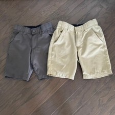 French Toast Boys Size 8 Shorts Khaki Gray Adjustable Waist School Uniform