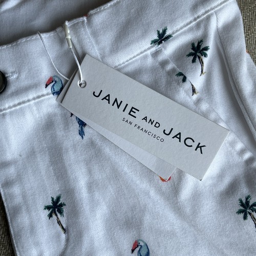 NWT Janie & Jack TROPICAL PRINT TWILL SHORTS Boys Size 6 PALM TREES PINEAPPLE - Picture 6 of 11