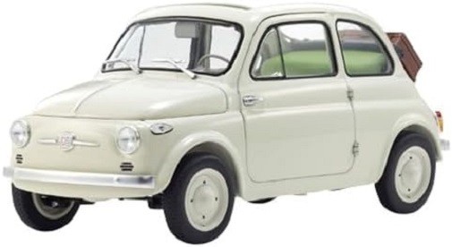 Kyosho Original 1/18 Fiat NUOVA 500 with Accessories (White