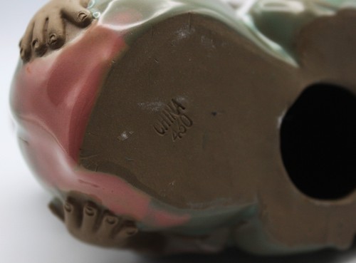 Vintage Chinese Shiwan Mudman Ceramic Figurine Boy With Longevity Peach - Bild 8 von 8