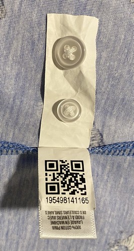 Camisa Bonobos BTN-Down Ajuste Estándar Cebra🦓Monograma Manga Corta PimaCotton Hombres L - Imagen 9 de 15