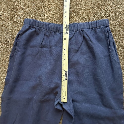 Pantalone Lino Lino Donna Med Viola 32 X 24 Pull On Elastico Vita - Foto 9 di 10