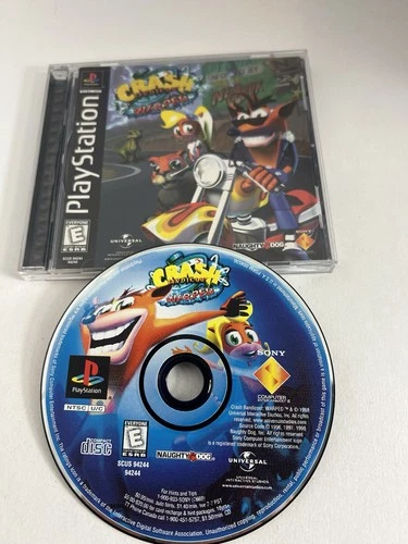 Crash Bandicoot Warped (Playstation PS1) Complete w/Manual Black Label - Tested