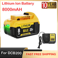 For DeWalt 20V Max XR 8.0AH Lithium Ion Battery DCB203 DCB205 and DCB112 Charger