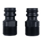 2pcs 1/2 Gewinde Hahnadapter Gartenwasserschlauch Schnell Anschlussstutzen