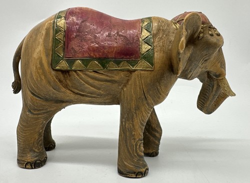 Statuina elefante vintage Fontanini 1992 con copricapo e coperta 6,5”x4” ottime condizioni - Foto 6 di 24