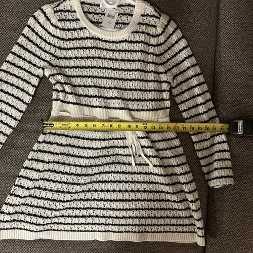 NWT Motherhood Maternity Ruched Babydoll Sweater | Black & Ivory | Large - Picture 7 of 9